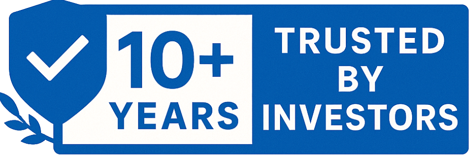 Trusted by investors for over 10 years